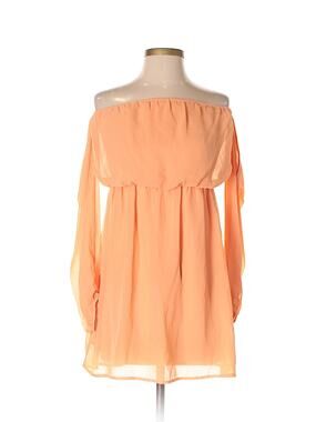 Rachel Kate Off Shoulder Dress Light Orange